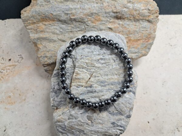 Bracelet hématite perles 6mm