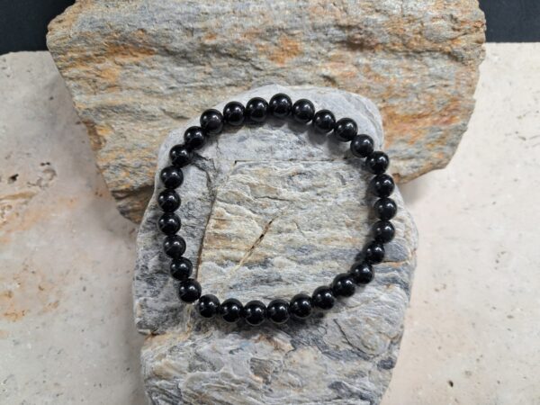 Bracelet obsidienne perles 6mm