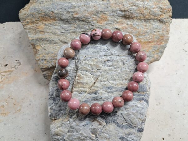 Bracelet rhodonite perles 8mm