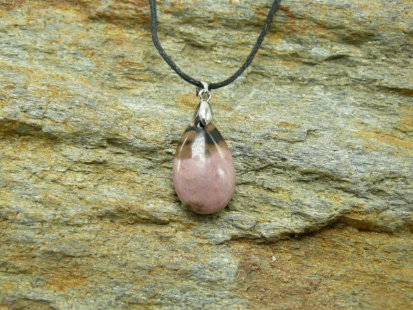 Pendentif goutte rhodonite (3,5cm)