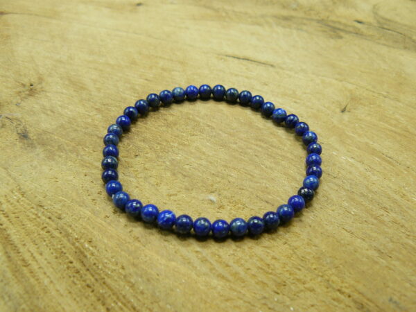 Bracelet lapis lazuli perles 4 mm